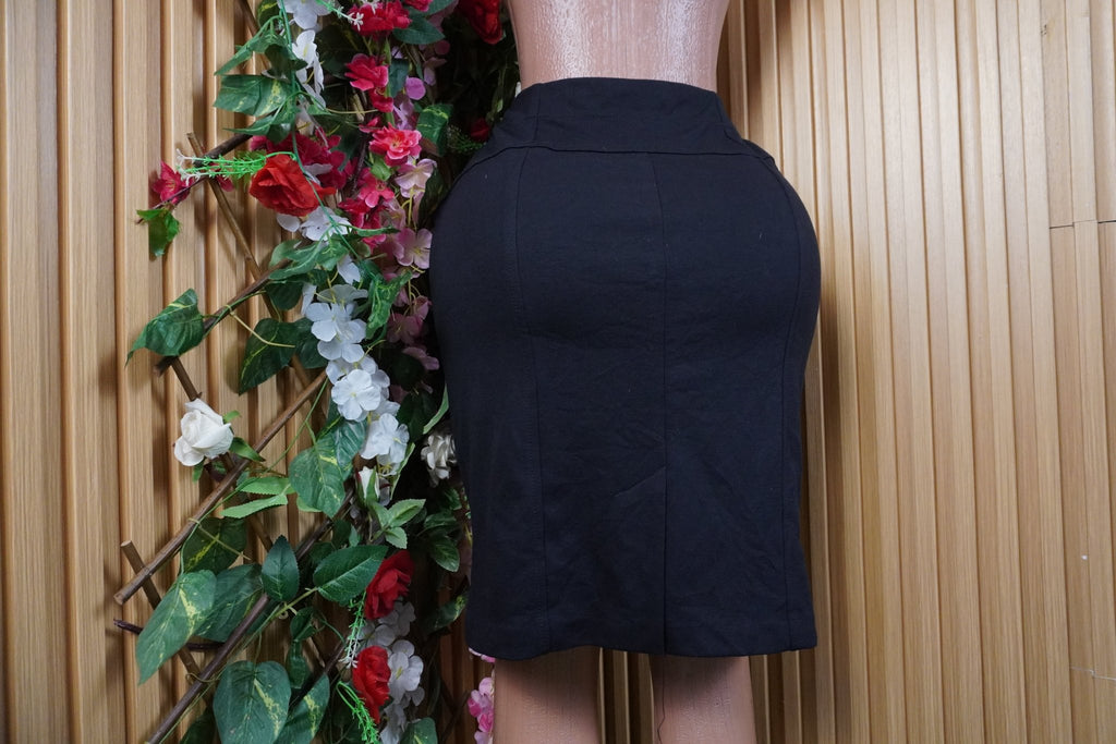 Jupe moulante slim couleur noir-S - Perluna Store