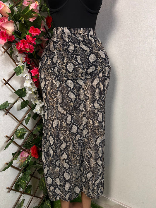Jupes longue imprimé python avec fente laterale - Perluna Store - kinshasa