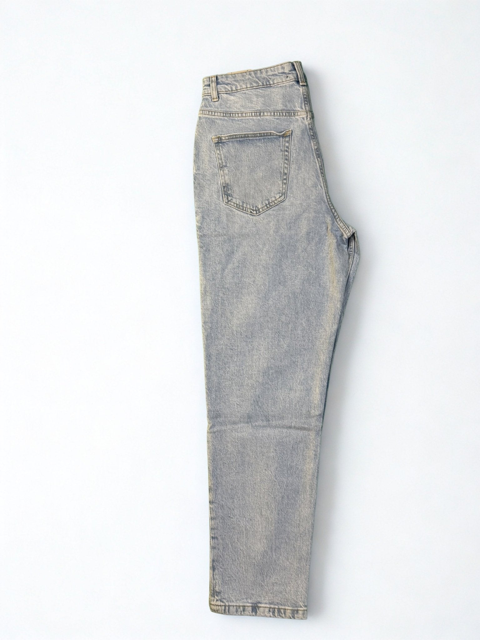 Pantalon Jeans Straight bleu délavé pour femme - Perluna Store