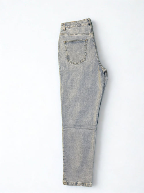 Pantalon Jeans Straight bleu délavé pour femme - Perluna Store