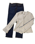 Pantalon Jeans Straight delave pour femme - Perluna Store