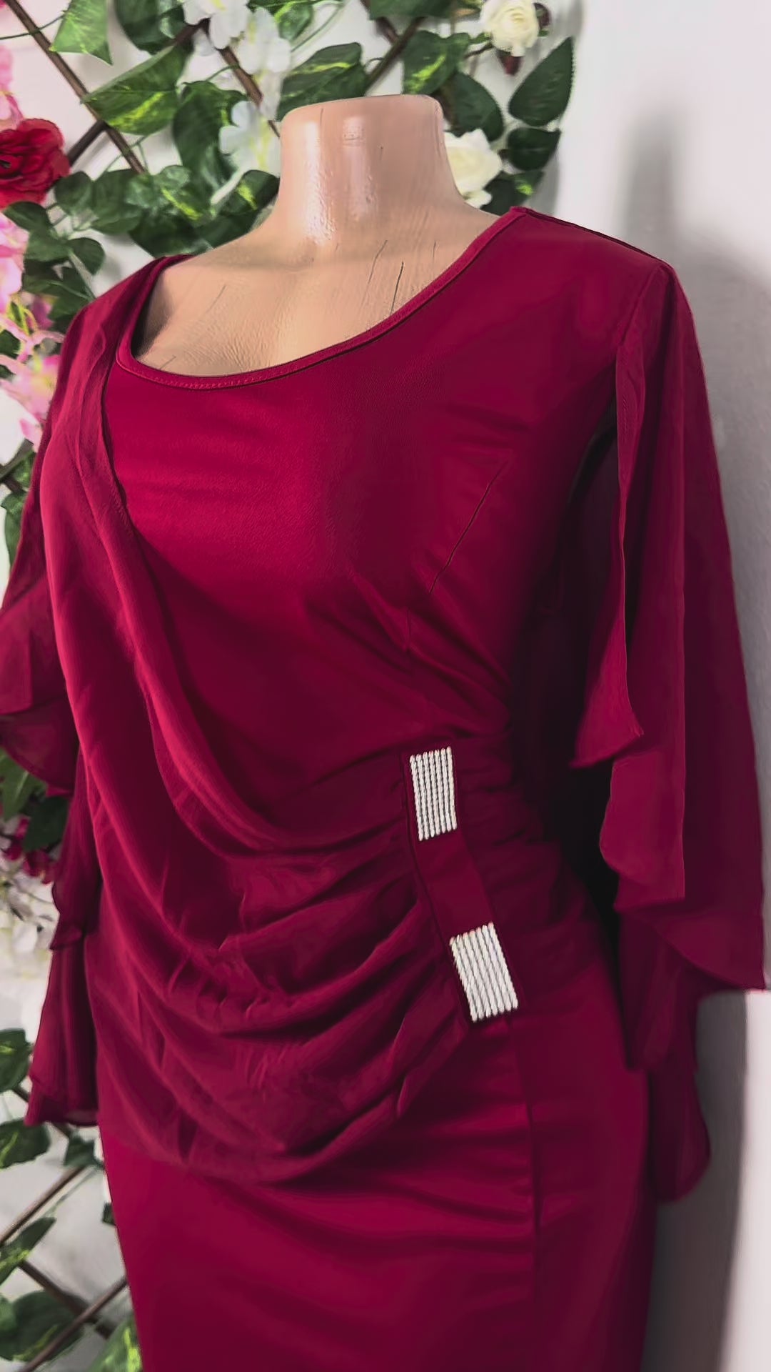 Robe évasée stylée manches longues