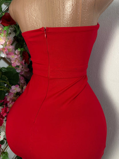Robe bustier à pente asymétrique  - Perluna Store - kinshasa