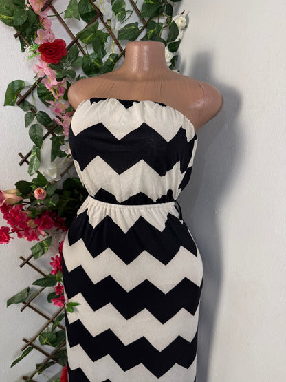 Robe bustier longue à imprimer - Perluna Store - kinshasa