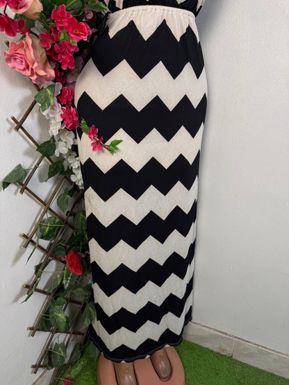 Robe bustier longue à imprimer - Perluna Store - kinshasa