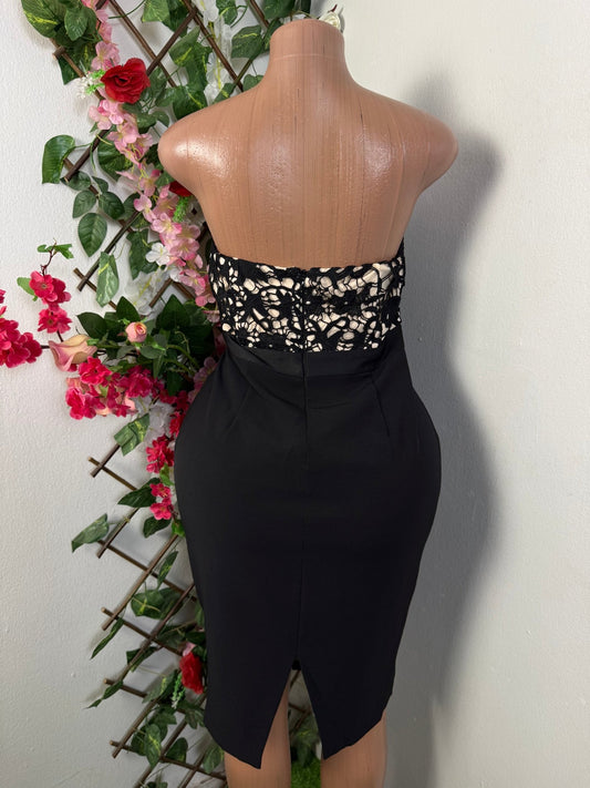 Robe bustier mi longue moulante - Perluna Store - kinshasa