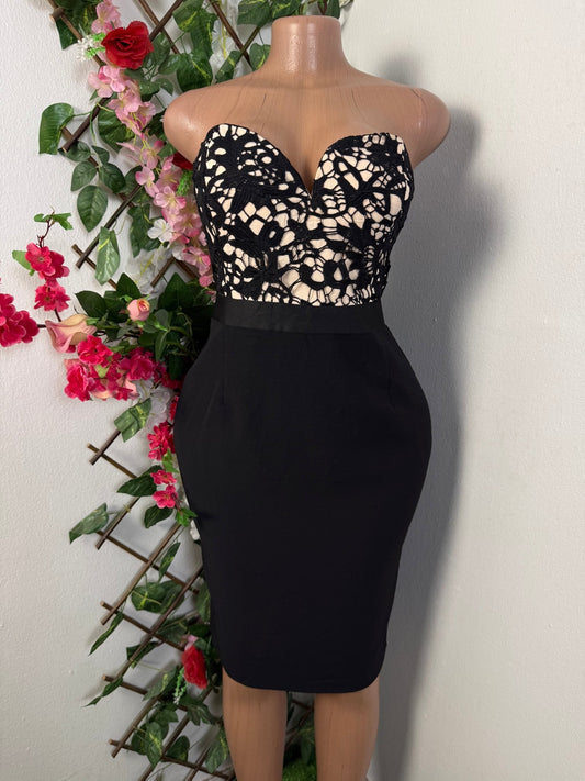 Robe bustier mi longue moulante - Perluna Store - kinshasa