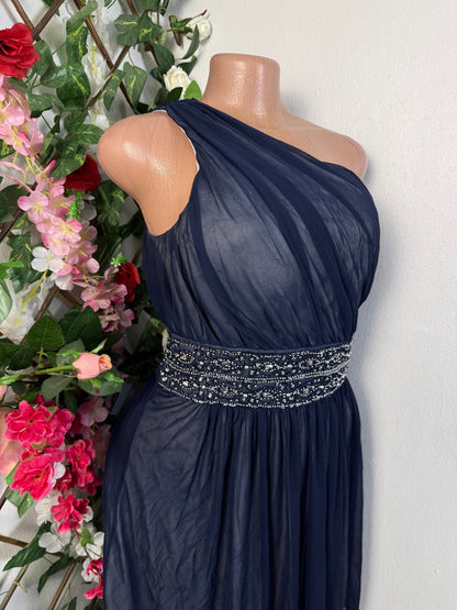 Robe courte à une épaule en voile - Perluna Store - kinshasa