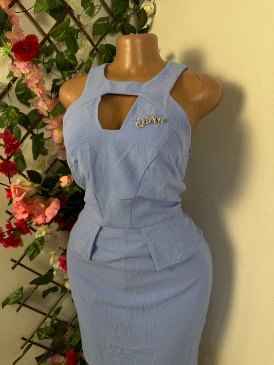 Robe courte coupe moderne sans manche - Perluna Store - kinshasa