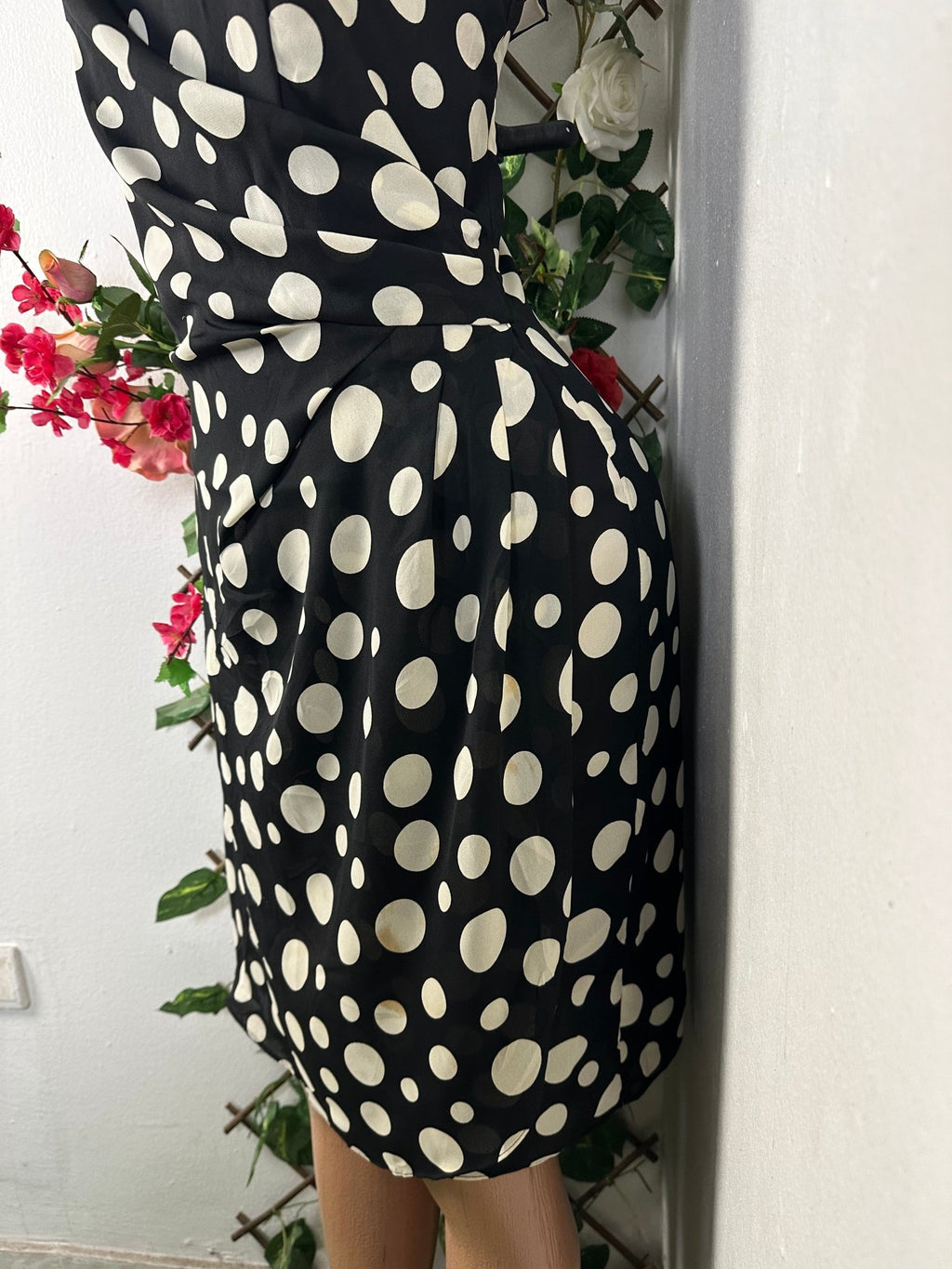 Robe courte drapé à bretelle- - Perluna Store