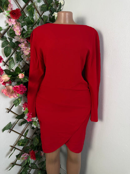 Robe courte longue manche dos en V - Perluna Store - kinshasa