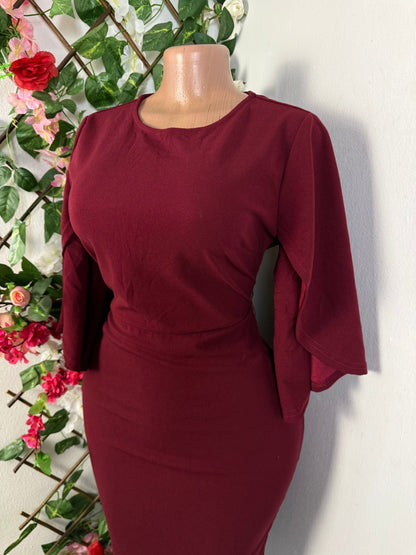 Robe crayon manche fendue  - Perluna Store - kinshasa