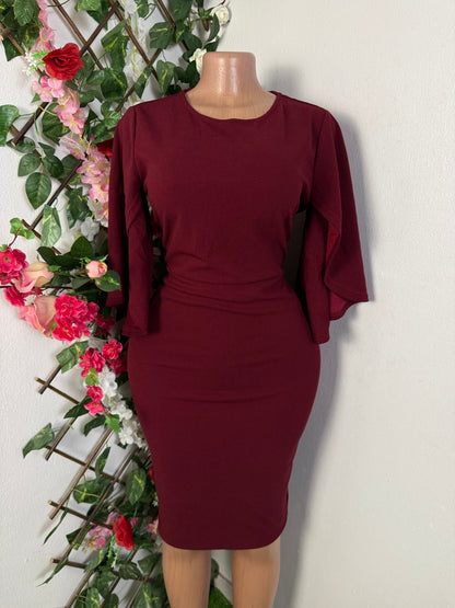 Robe crayon manche fendue  - Perluna Store - kinshasa