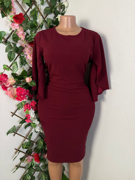 Robe crayon manche fendue  - Perluna Store - kinshasa
