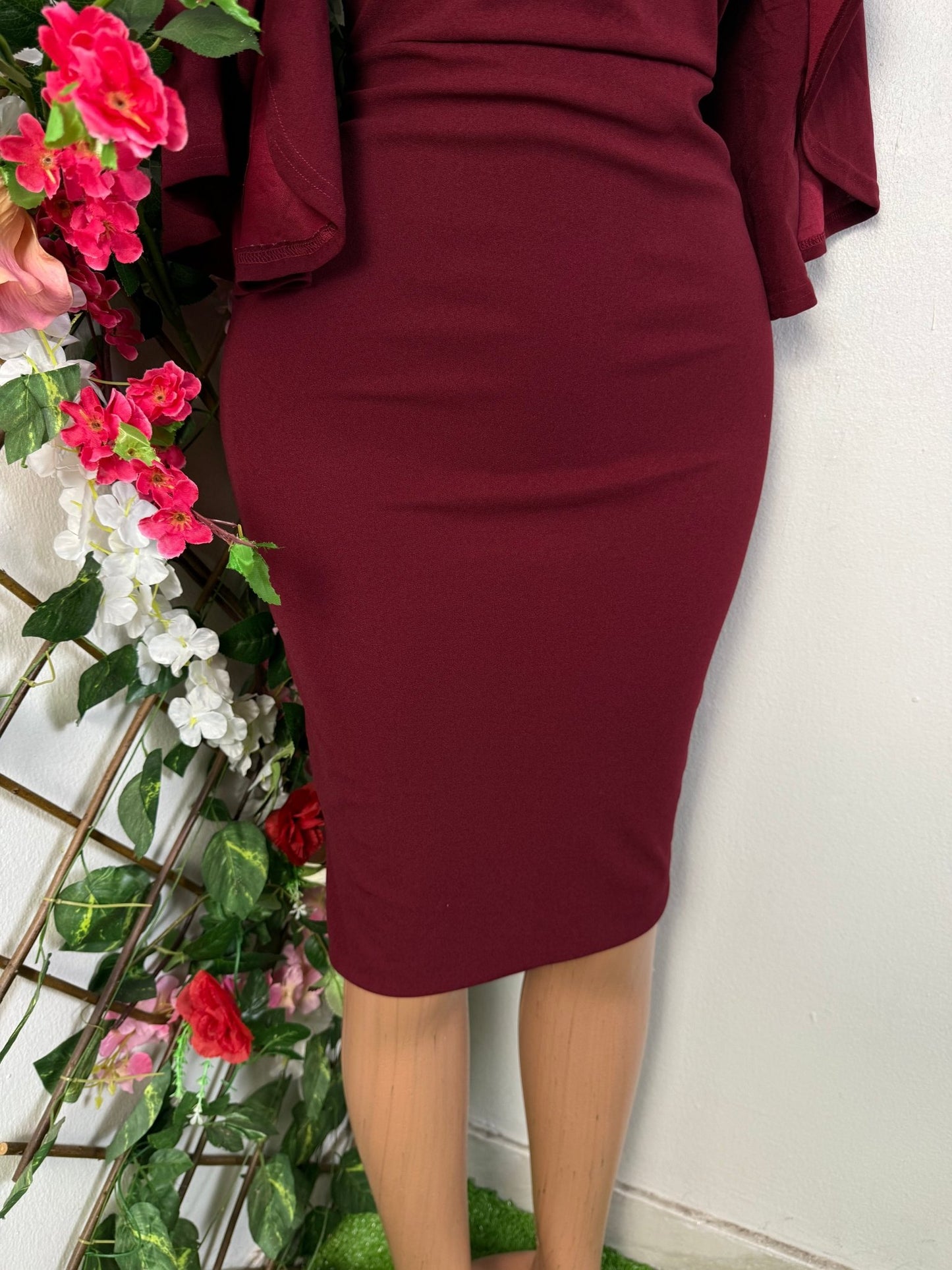 Robe crayon manche fendue  - Perluna Store - kinshasa
