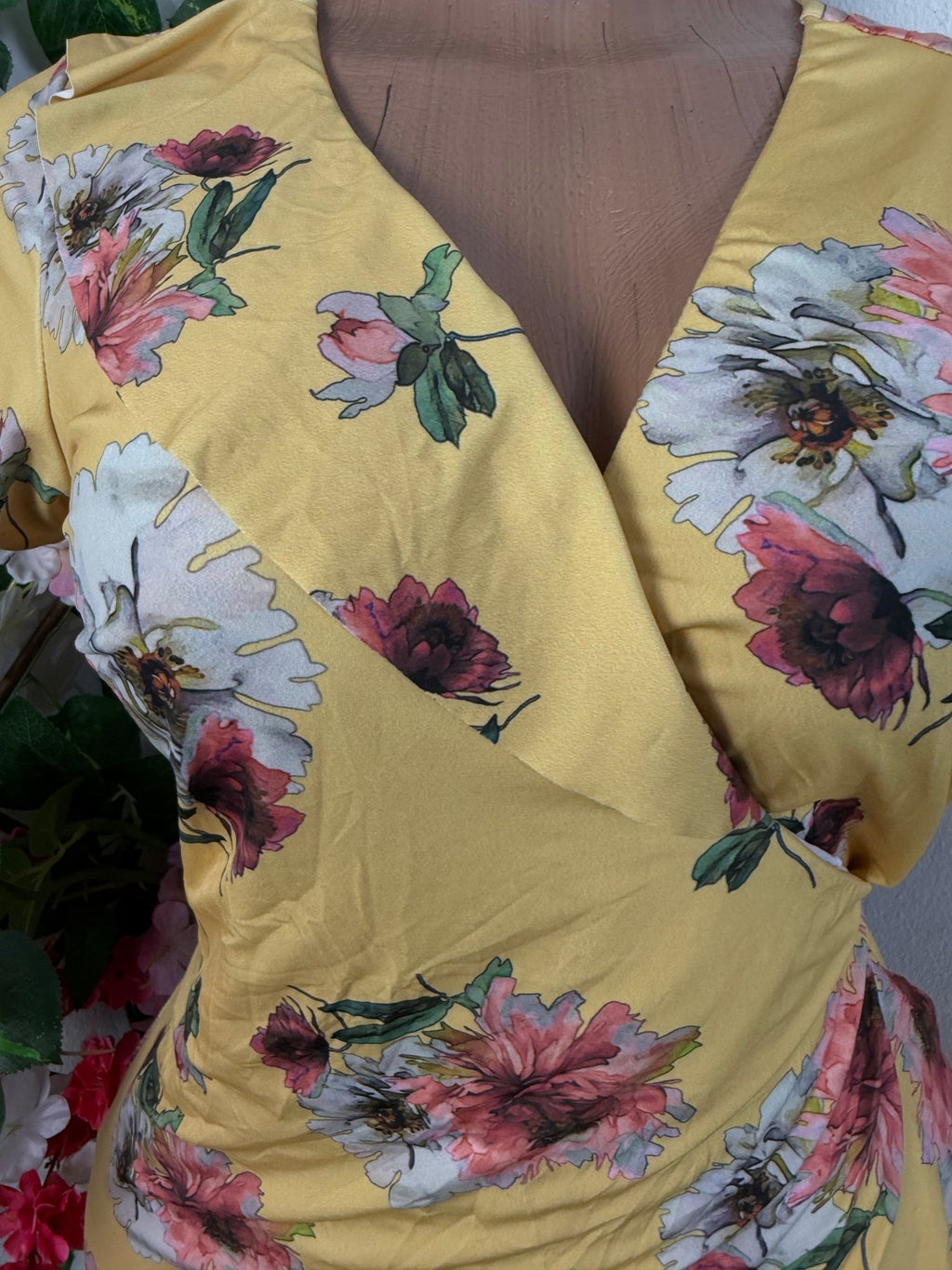 Robe croisé manche courte à ourlet - Perluna Store - kinshasa