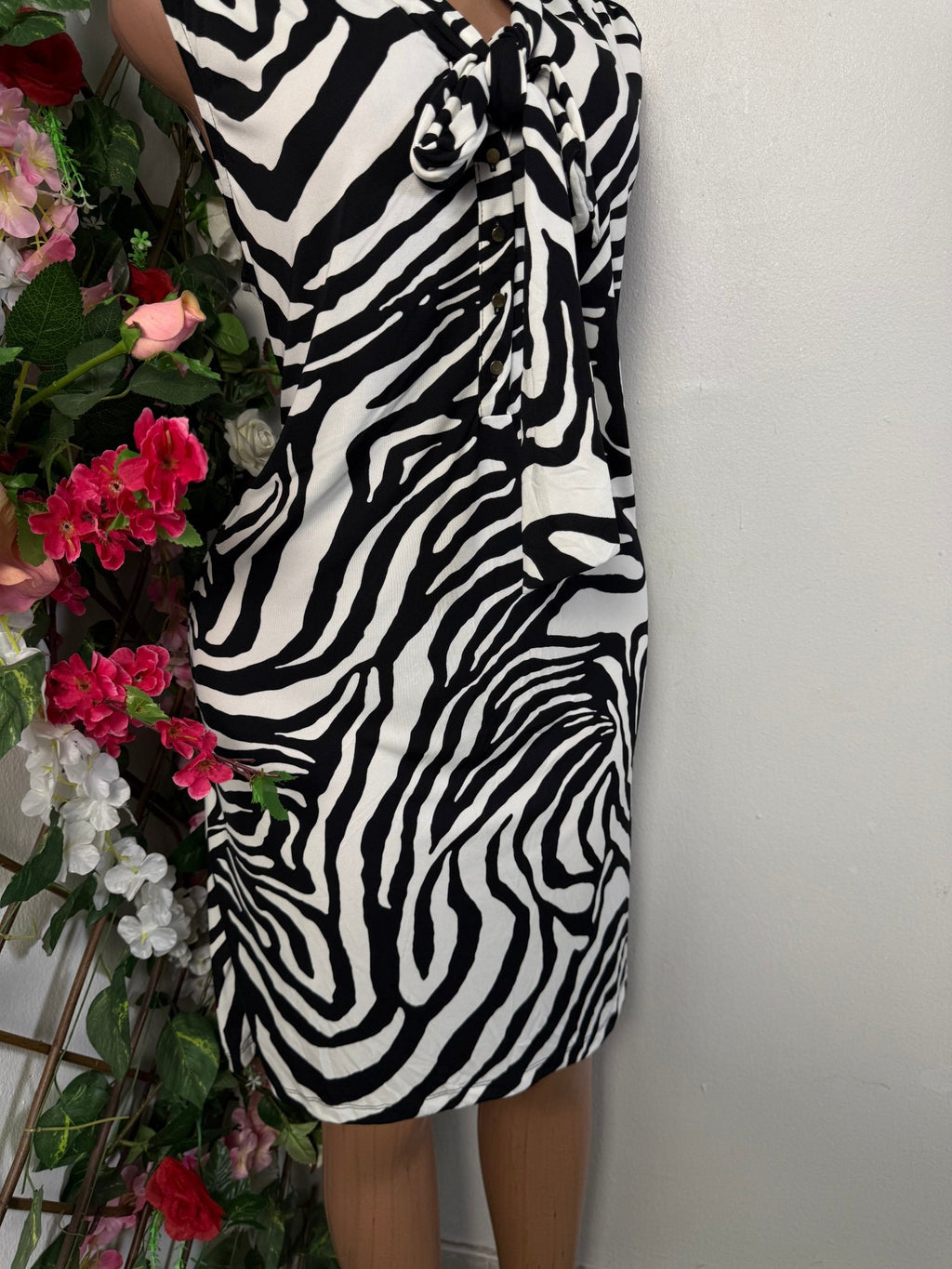 Robe décontracté à noeud- - Perluna Store