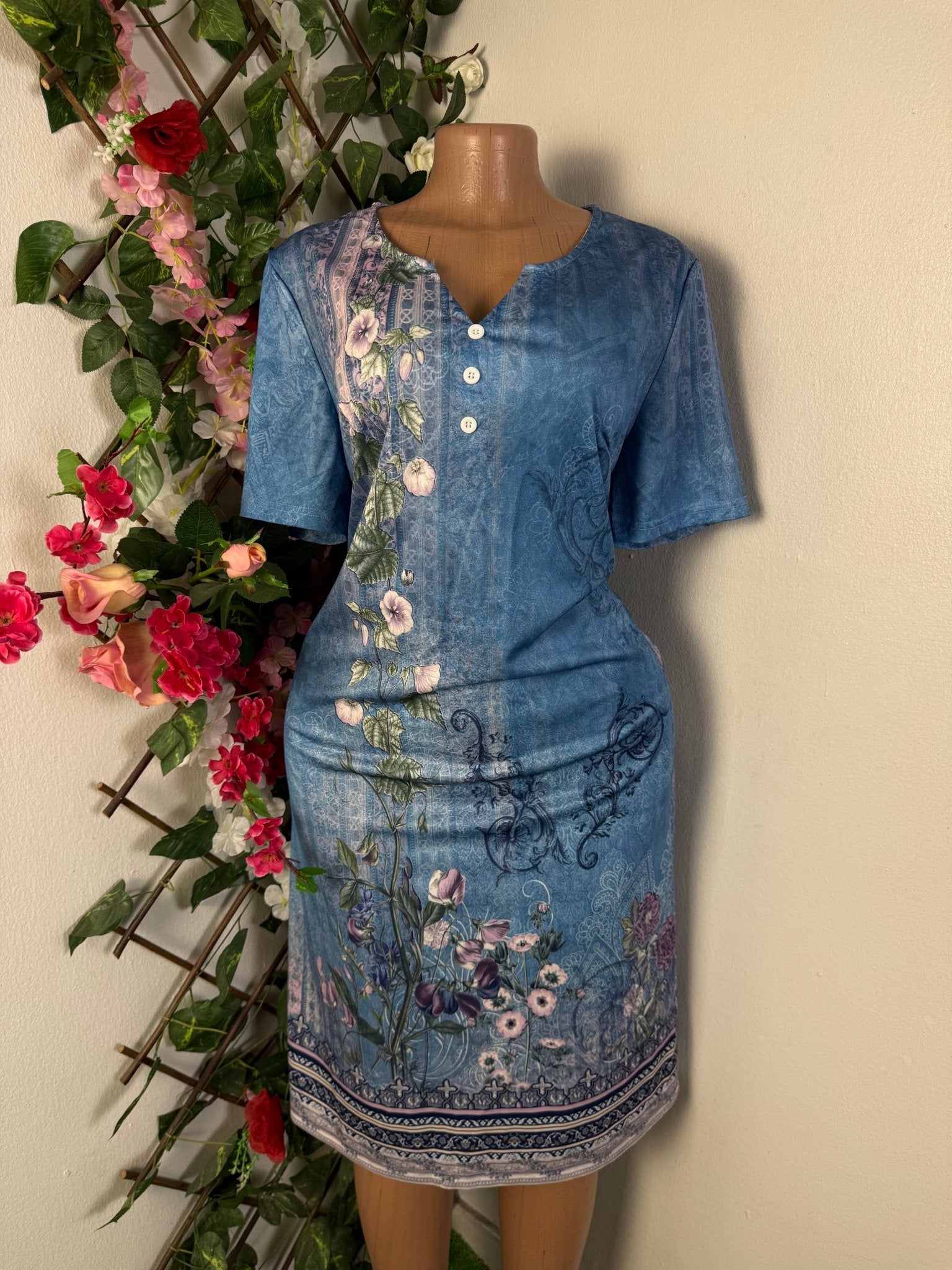 Robe décontracté manche courte - Perluna Store - kinshasa