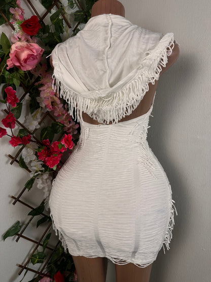 Robe devant drapée a capuce dos nue - Perluna Store - kinshasa