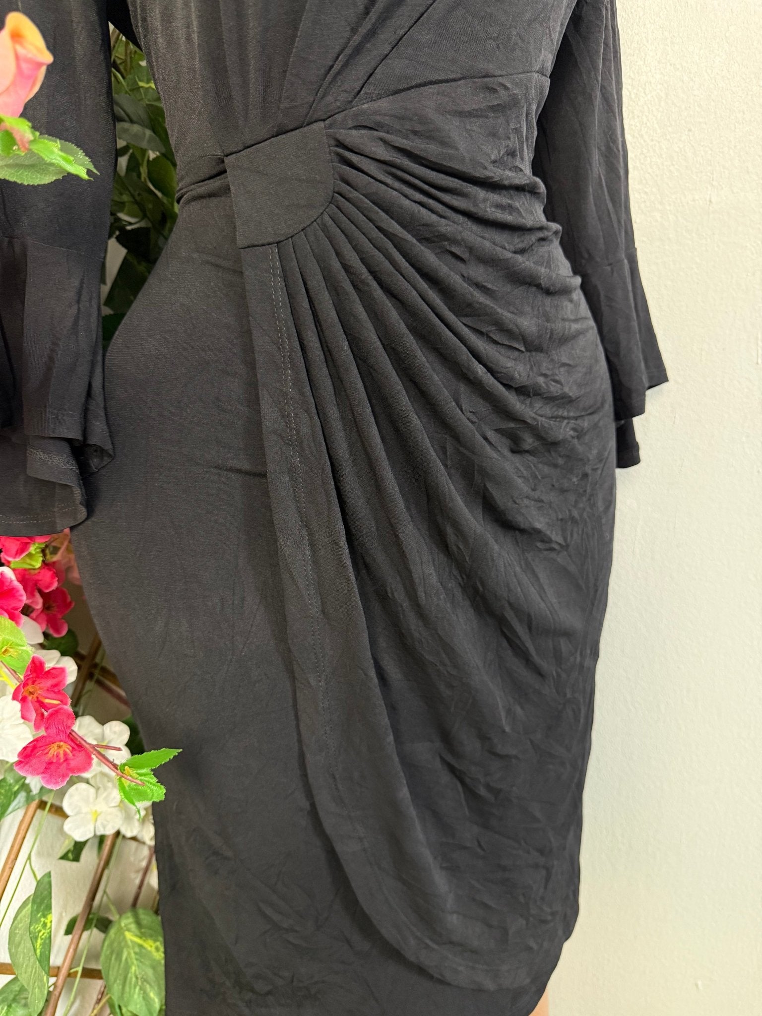 Robe drapé taille manche longue - Perluna Store