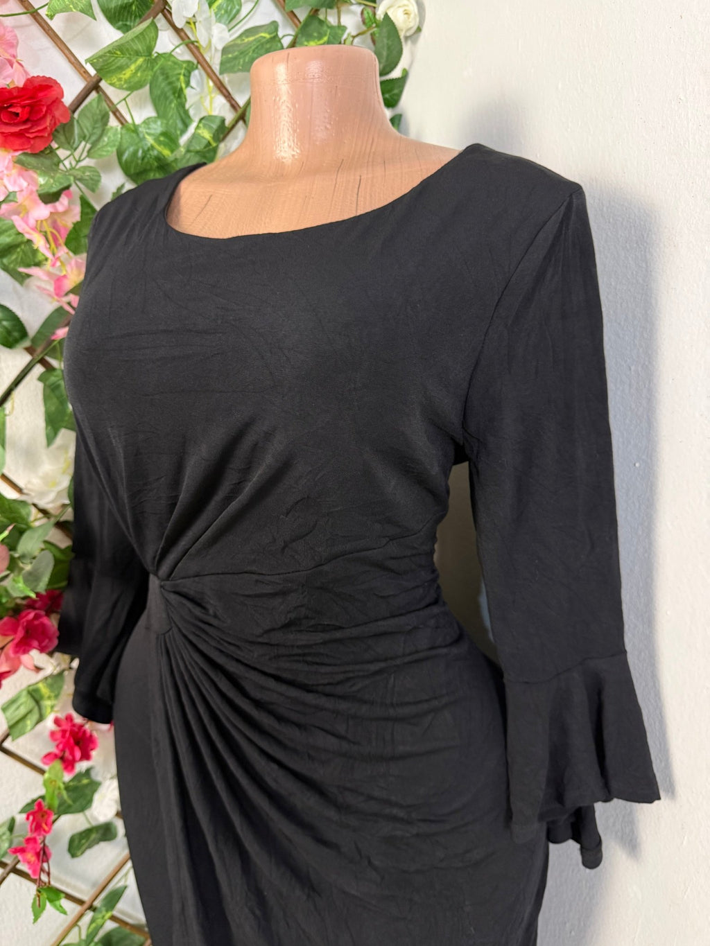 Robe drapé taille manche longue - Perluna Store