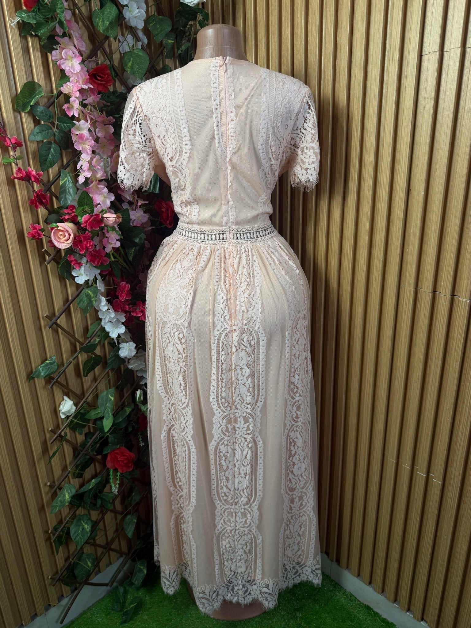 Robe droite élegante longue manches courtes - Perluna Store