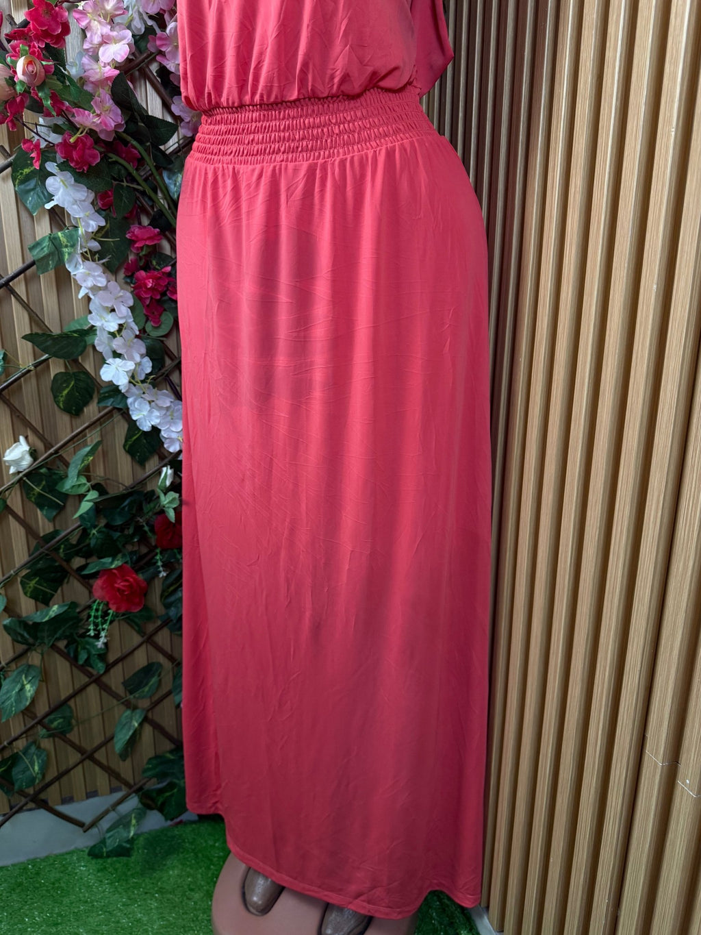 Robe droite élegante longue sans manches - Perluna Store