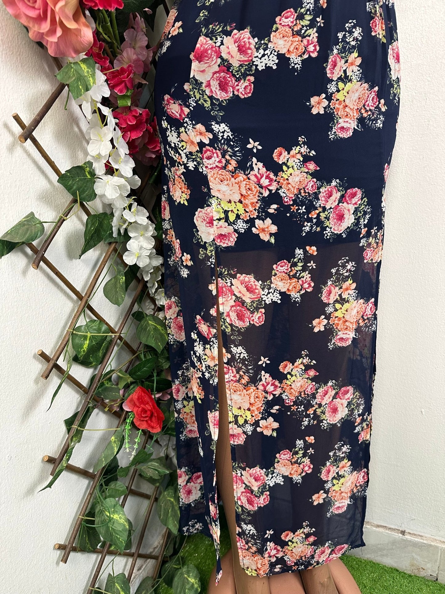 Robe droite longue à fine bretelle - Perluna Store - kinshasa