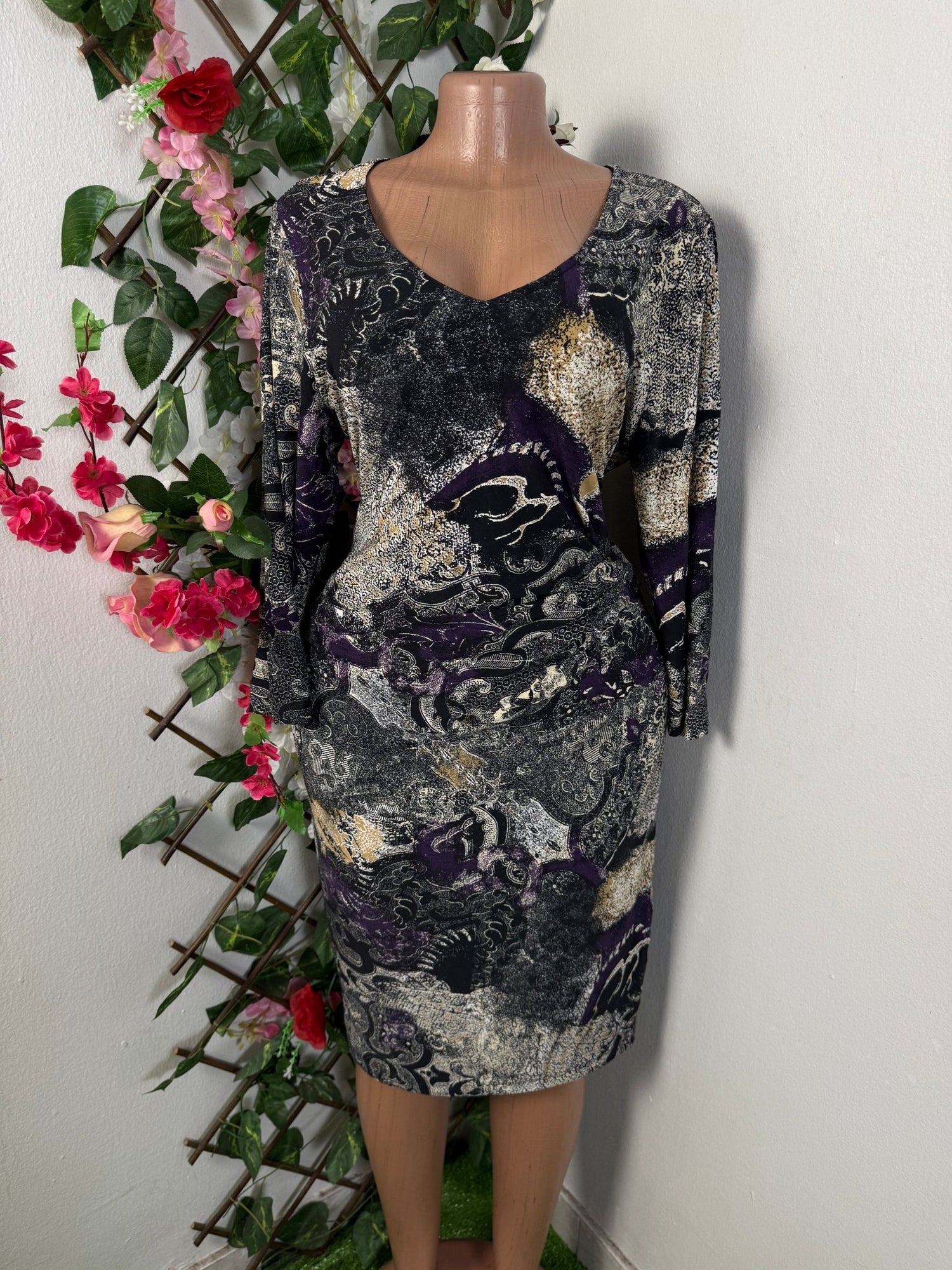 Robe droite longue manche - Perluna Store - kinshasa