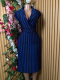 Robe droite longue manches courtes décollectée - Perluna Store