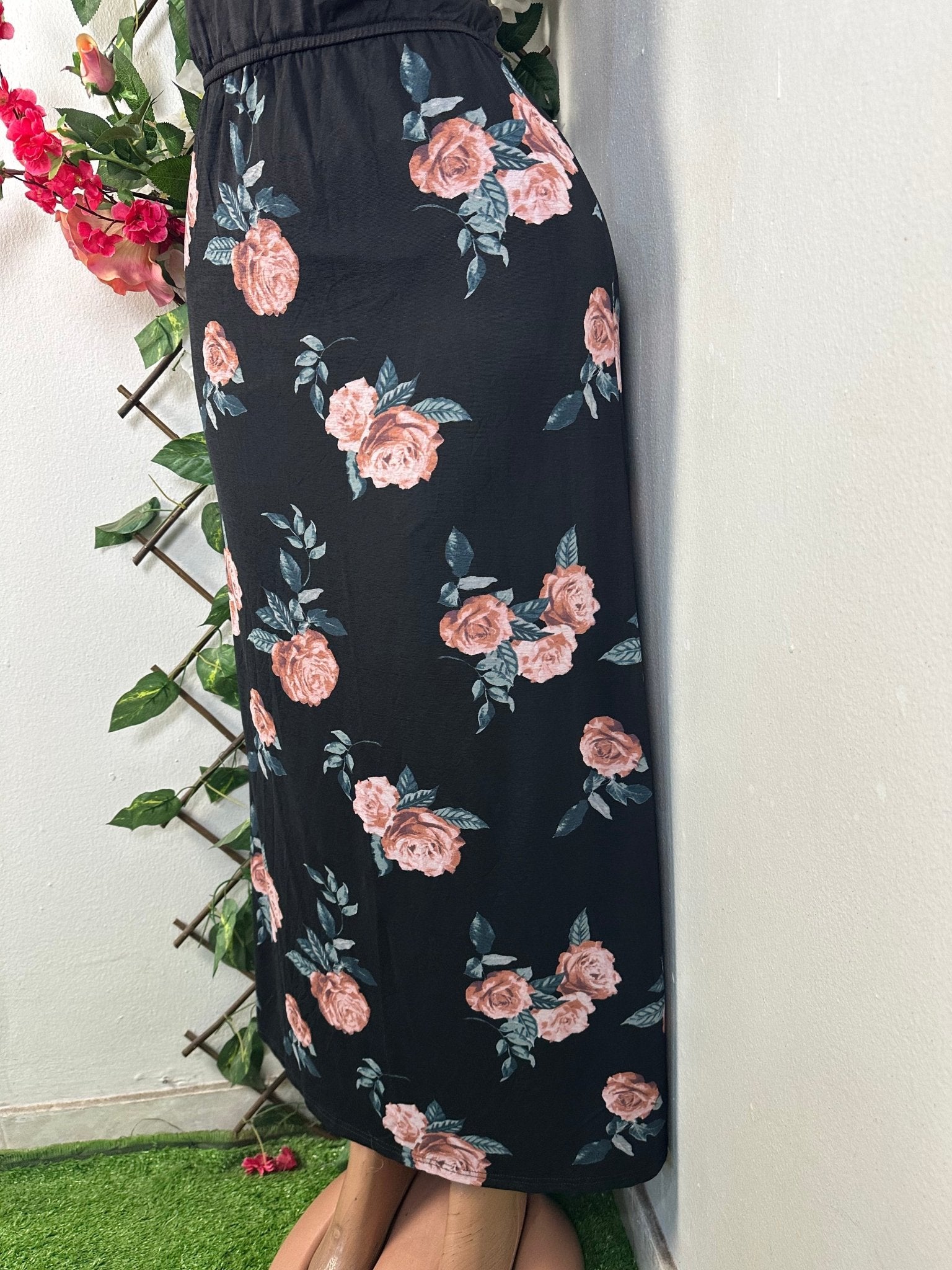 Robe droite longue sans manches - Perluna Store - kinshasa