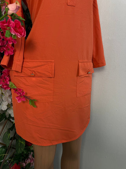 Robe droite manche longue colle chemise  - Perluna Store - kinshasa
