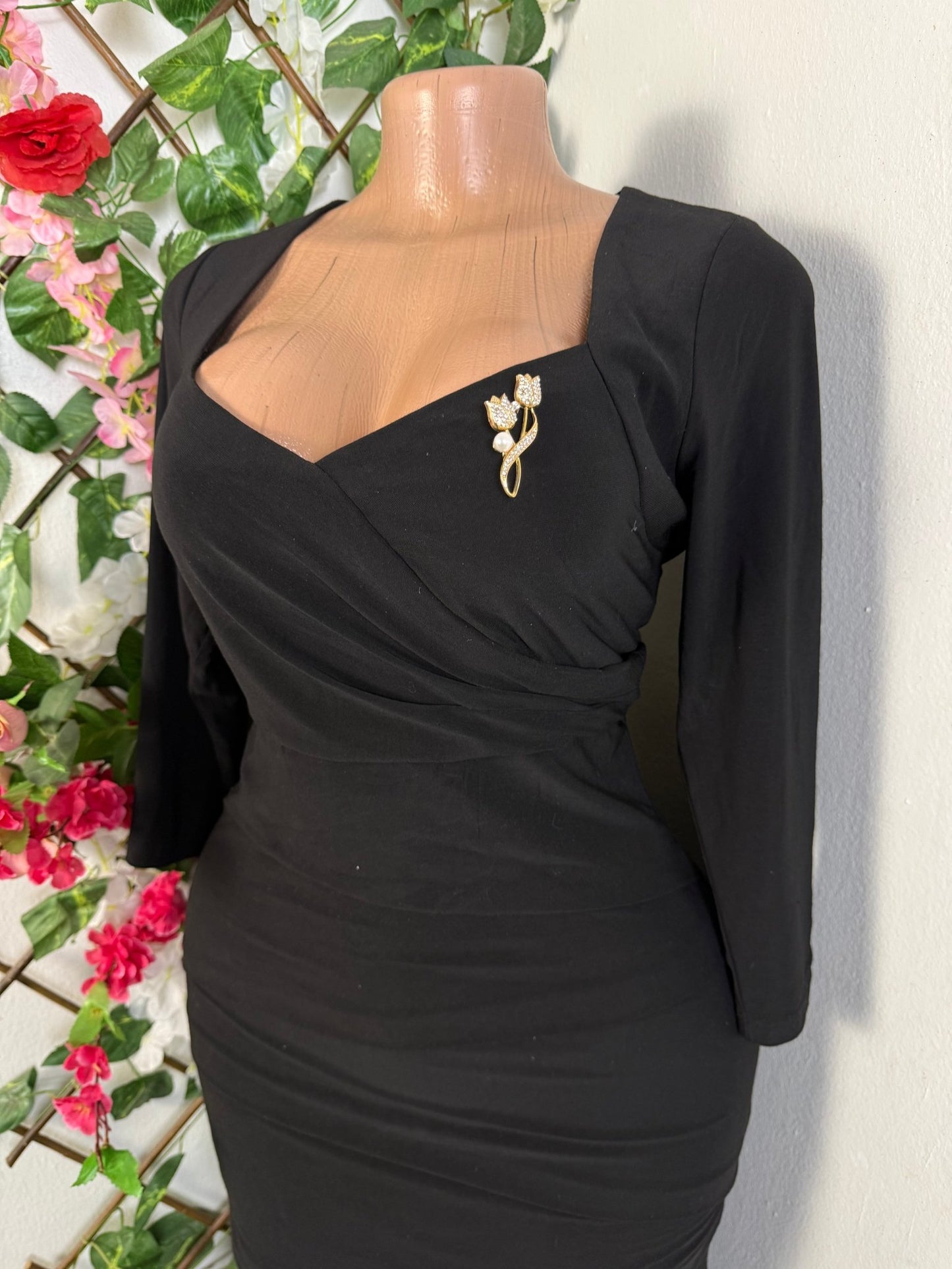 Robe droite manche longue  - Perluna Store - kinshasa