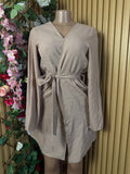 Robe droite manches ceintrée - Perluna Store