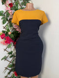 Robe droite  manches courtes - Perluna Store