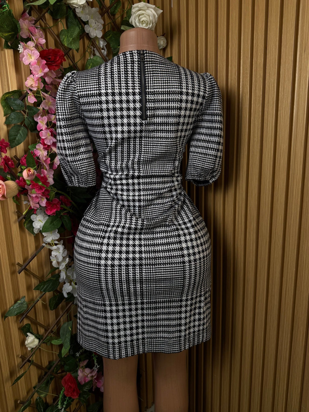 Robe droite manches longues 3/4 - Perluna Store