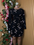Robe droite manches longues décollectée - Perluna Store