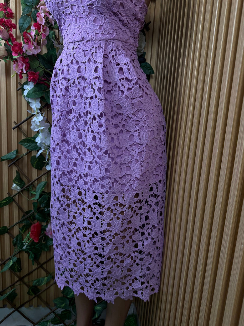 Robe droite mi- longue à fines bretelles imprimée bretelles - Perluna Store