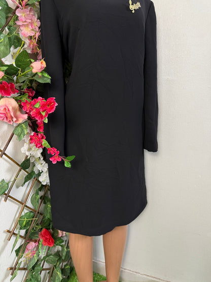 Robe droite mi longue manche longue - Perluna Store - kinshasa