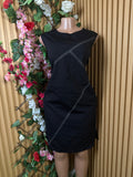 Robe droite sans manches drapée - Perluna Store