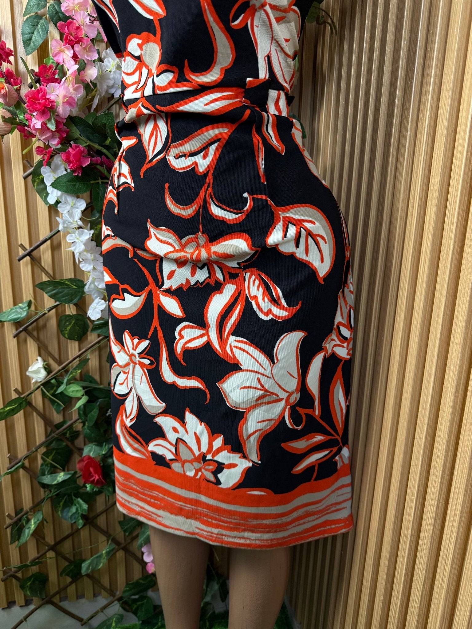 Robe droite sans manches imprimée fleurie - Perluna Store