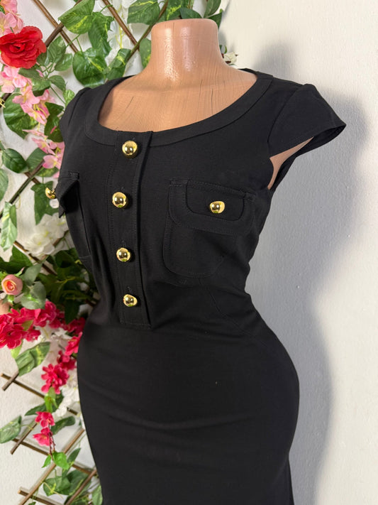 Robe élégante à bouton  - Perluna Store - kinshasa