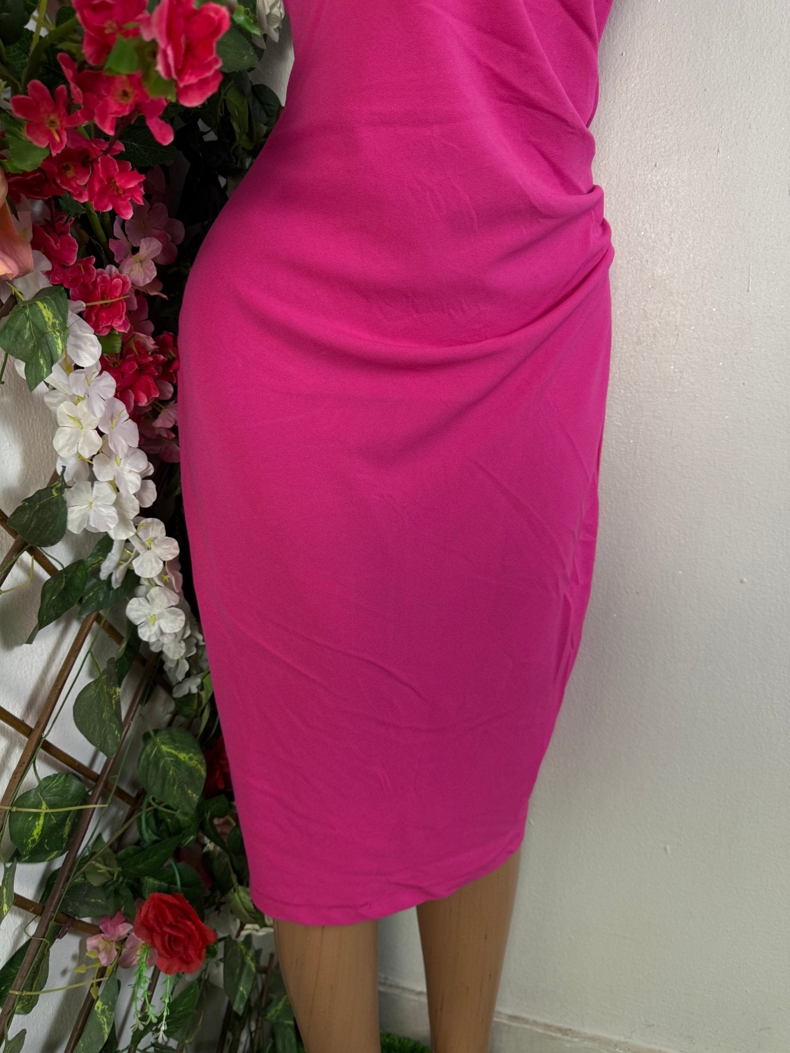 Robe élégante droite manches courtes-col carré - Perluna Store