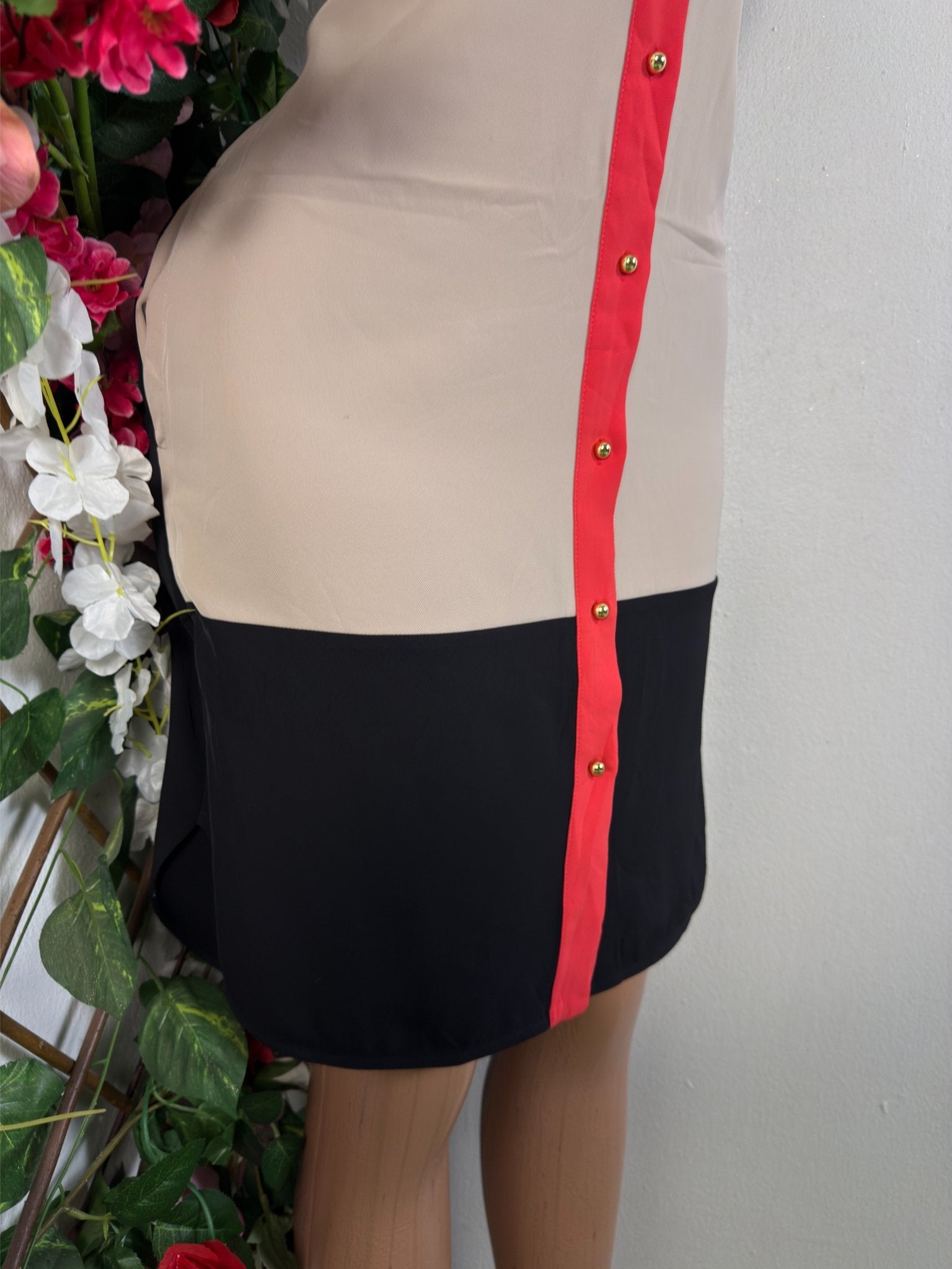 Robe élégante droite sans manches col chemise - Perluna Store