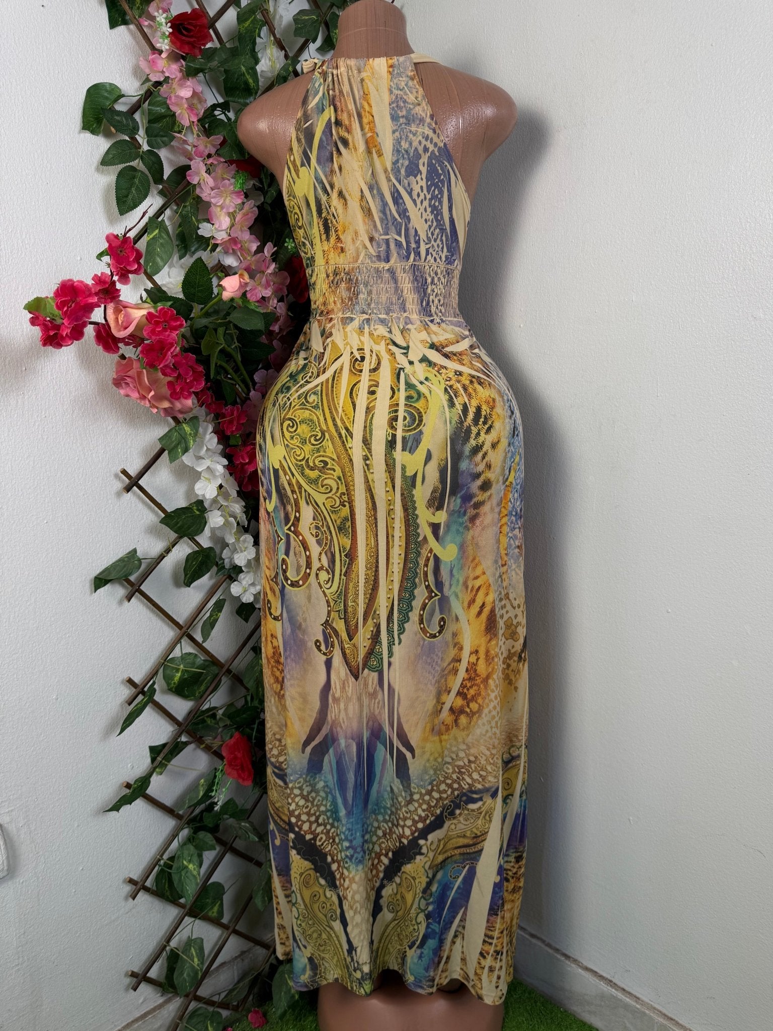 Robe élégante longue sans manches - Perluna Store - kinshasa