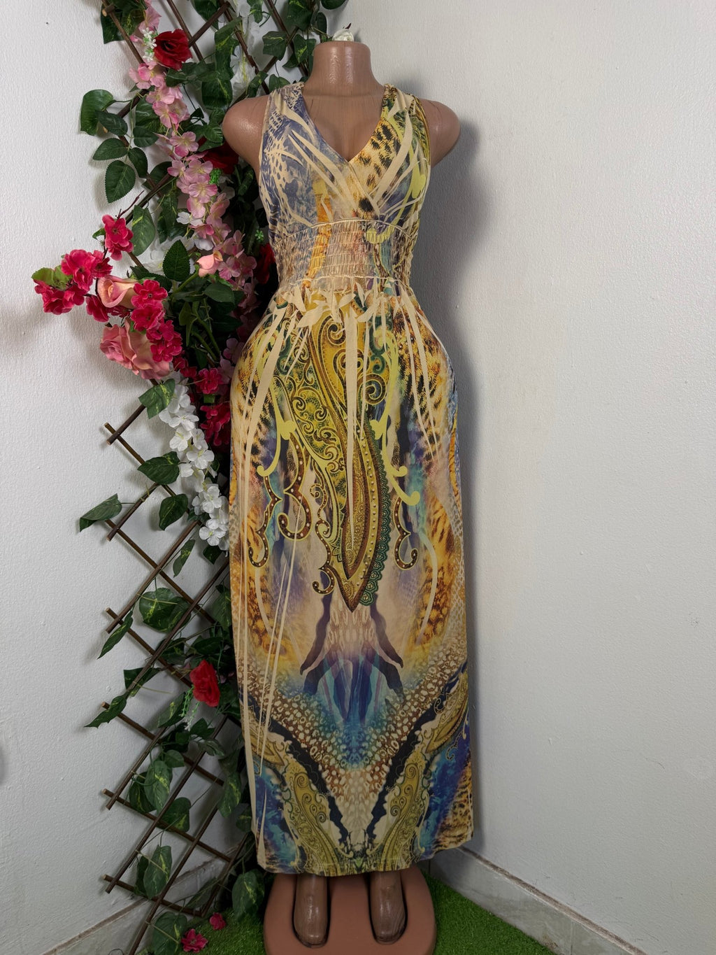 Robe élégante longue sans manches - Perluna Store - kinshasa