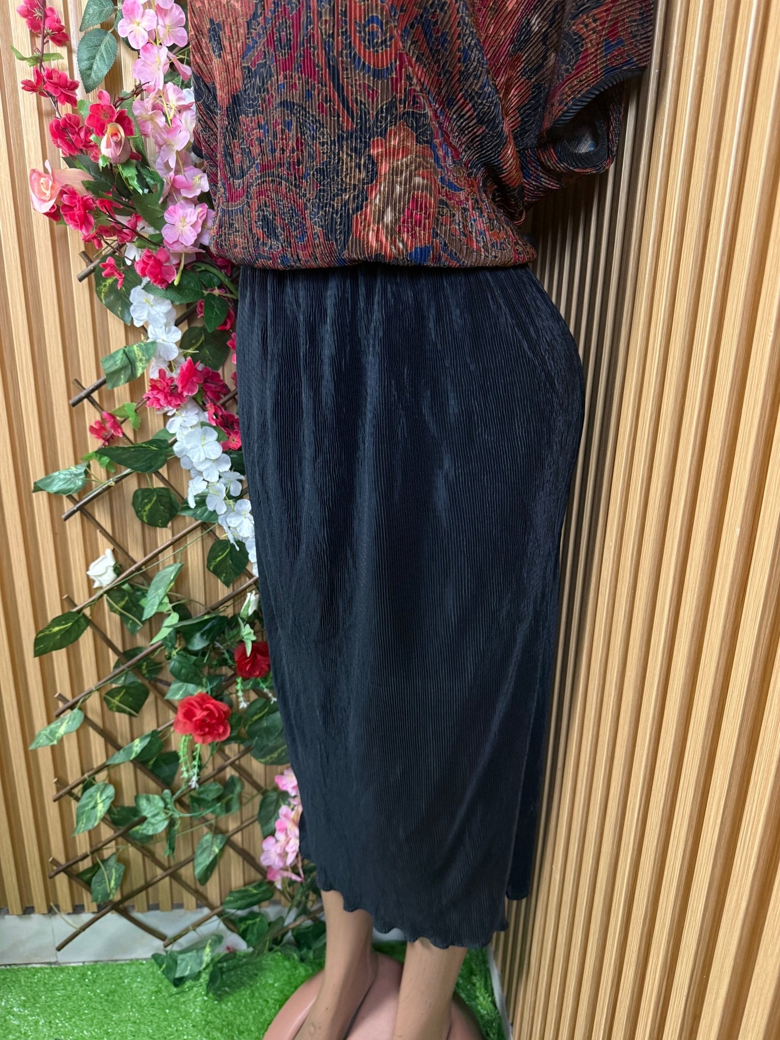 Robe élegante manches courtes imprimée deux temps - Perluna Store