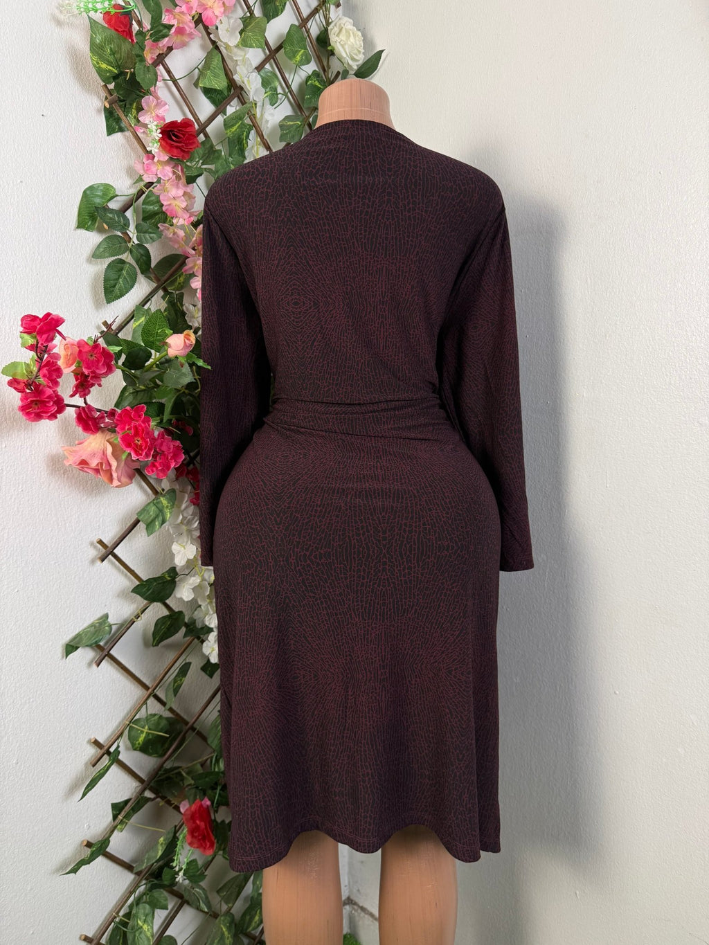 Robe élegante manches longues ceintrée - Perluna Store - kinshasa