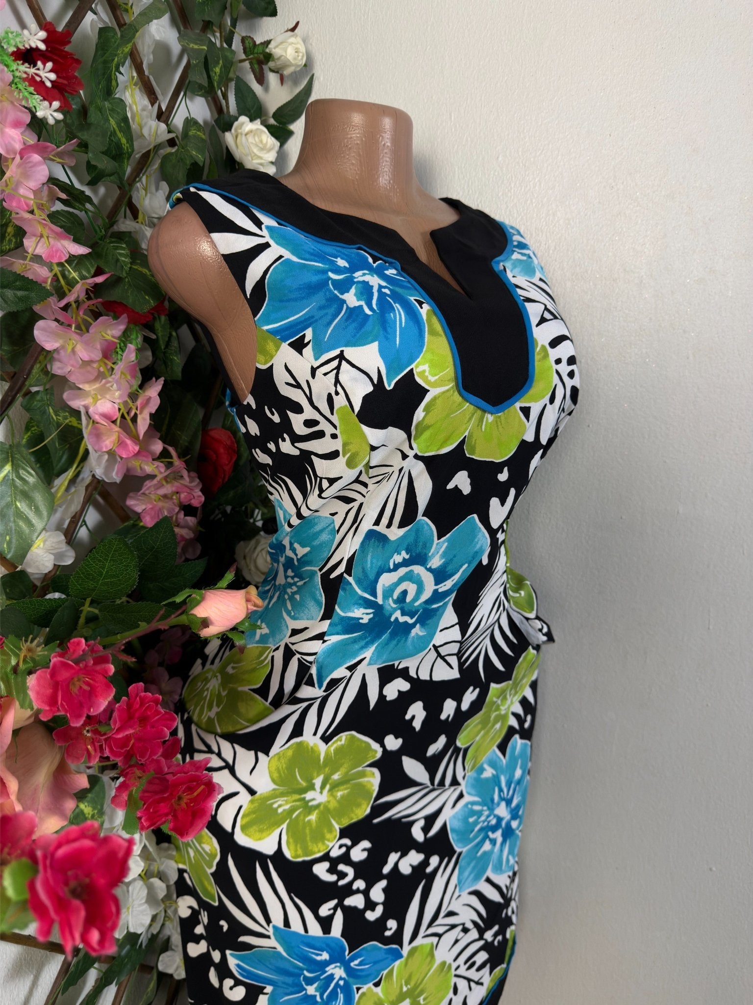 Robe élégante sans manchesimprimée fleurie - Perluna Store