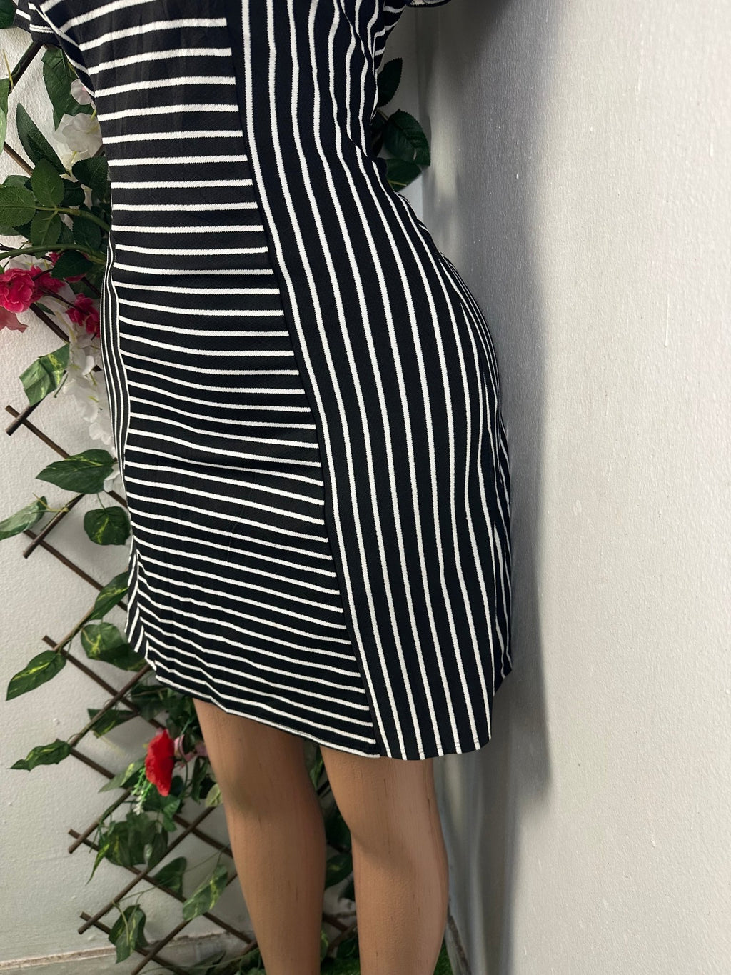 Robe élengante droite manches courtes - Perluna Store